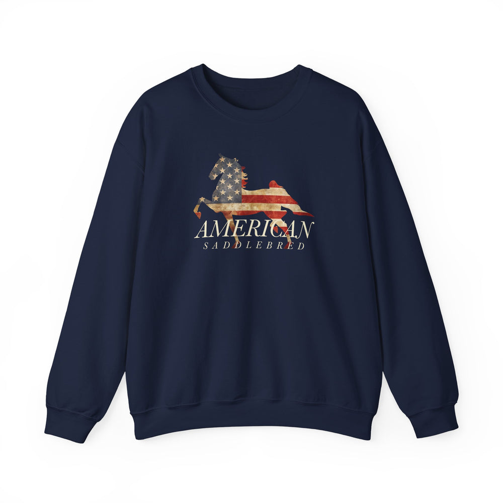 Saddlebred Old Glory Unisex Heavy Blend™ Crewneck Sweatshirt