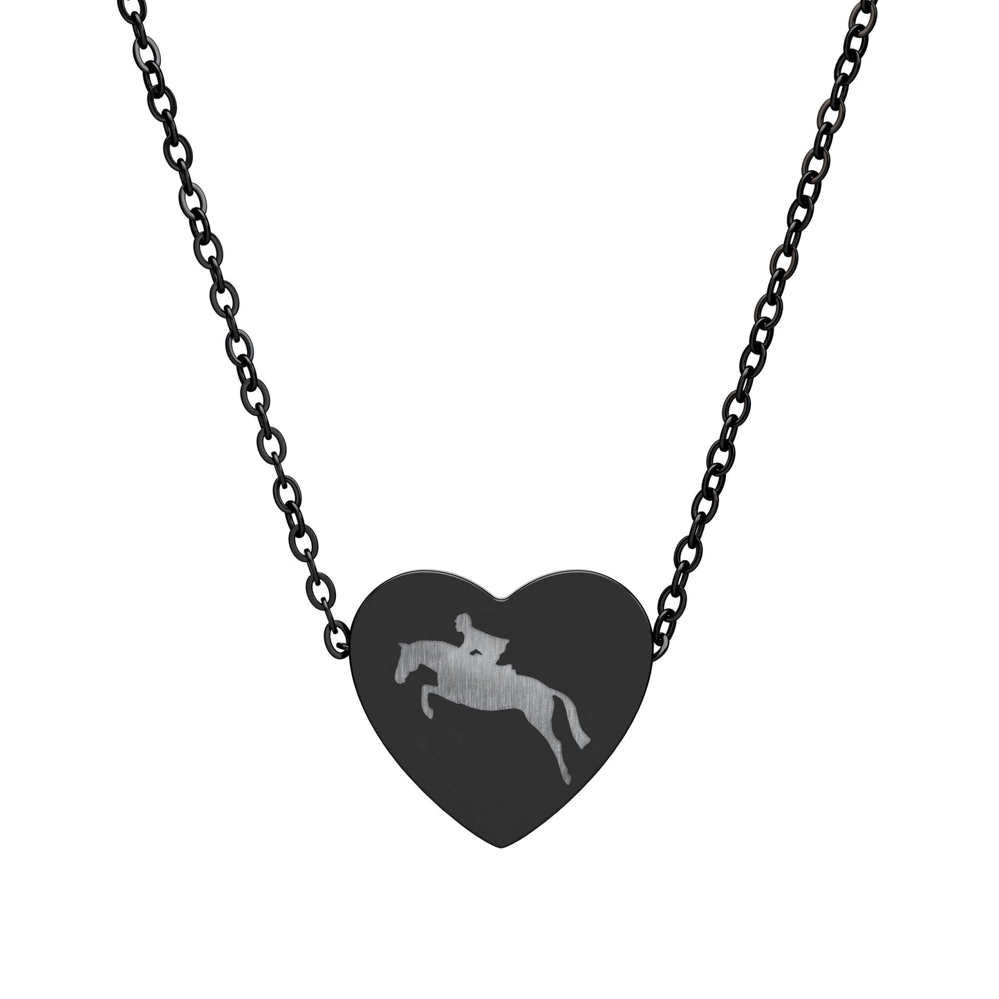 Engraved Jumper Heart Necklace
