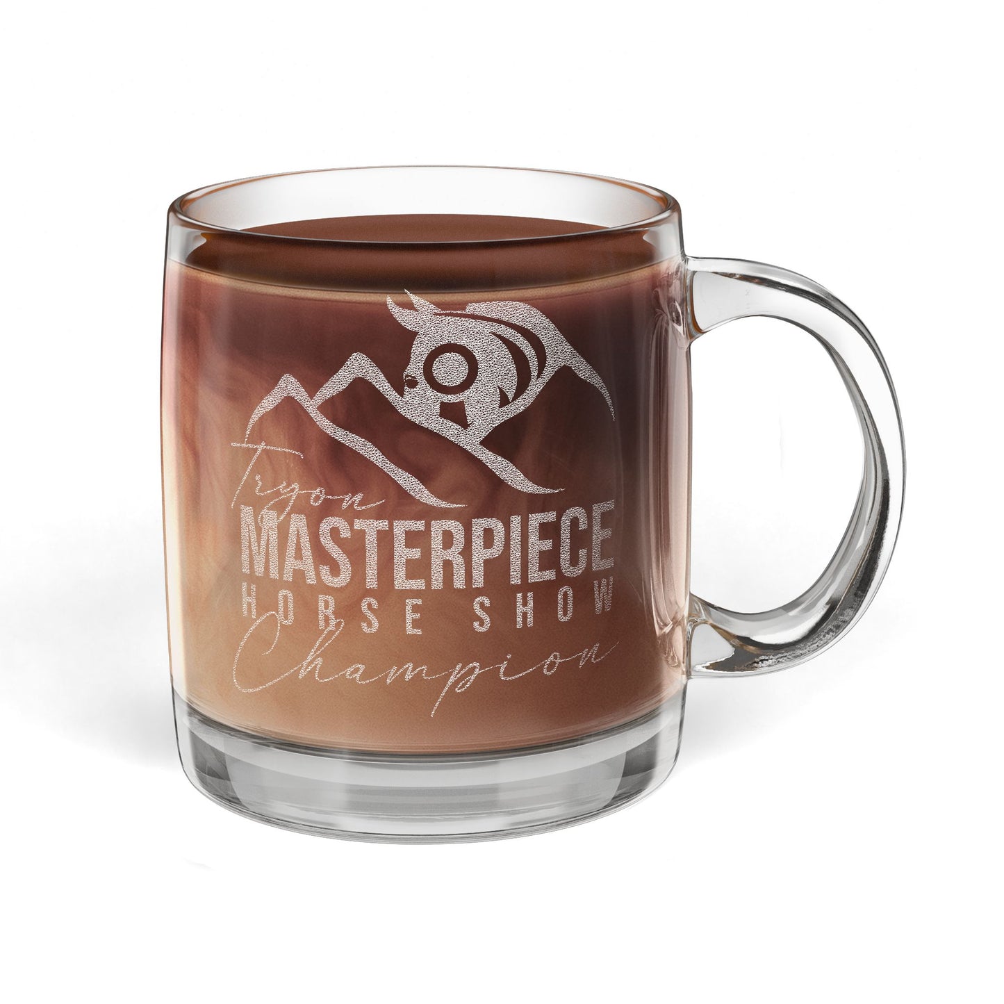 Engraved Glass Coffee Mug, 12.25oz