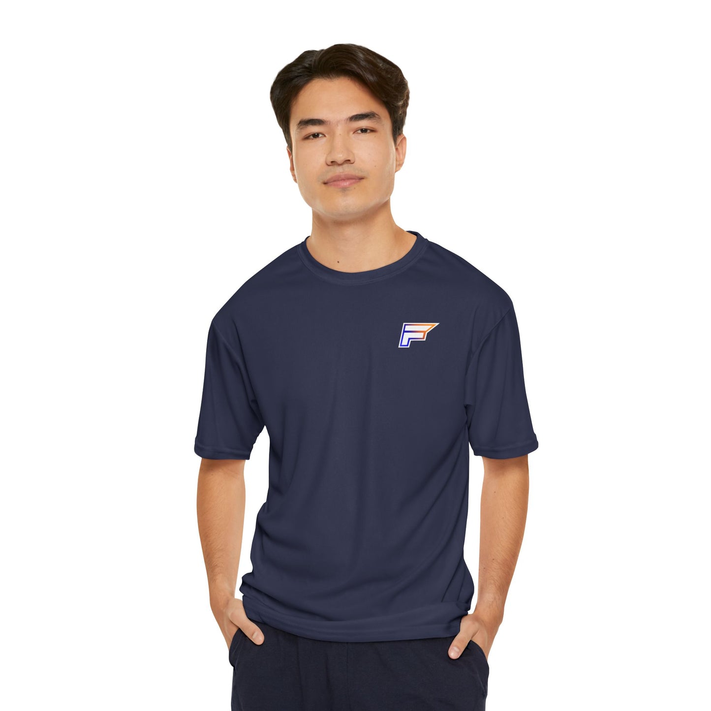 Gradient Outline F, Ferreira on Back - Men's Performance T-Shirt