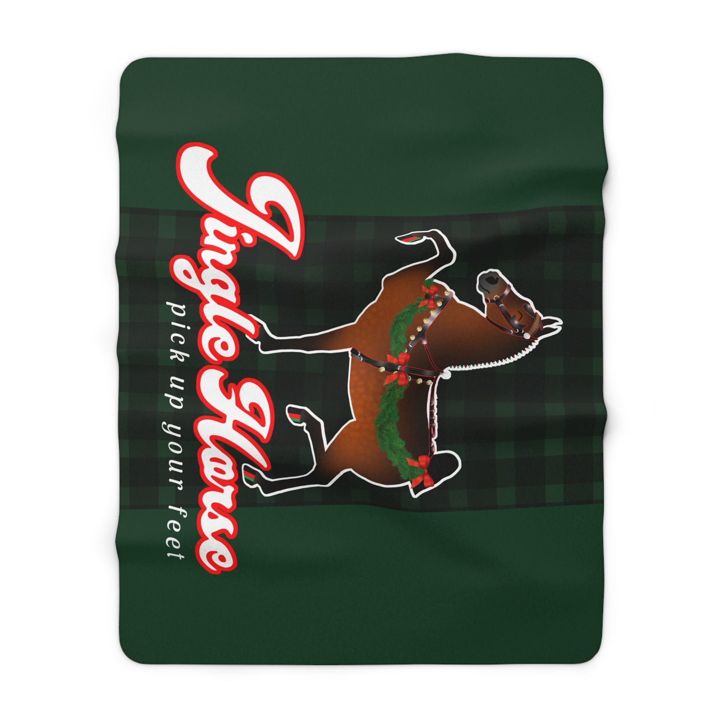 Hackney Jingle Horse - Queen Size Sherpa Fleece Blanket