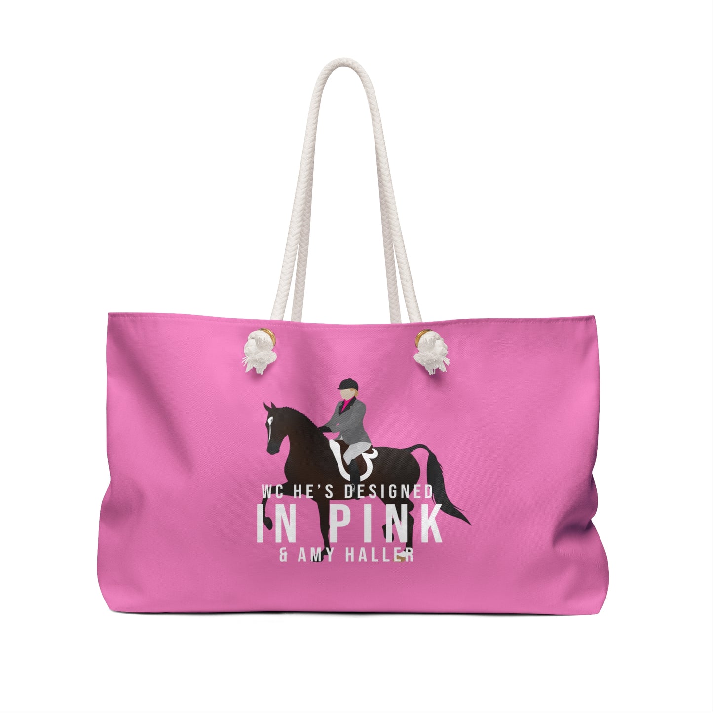 WC He's Designed In Pink Weekender Tote