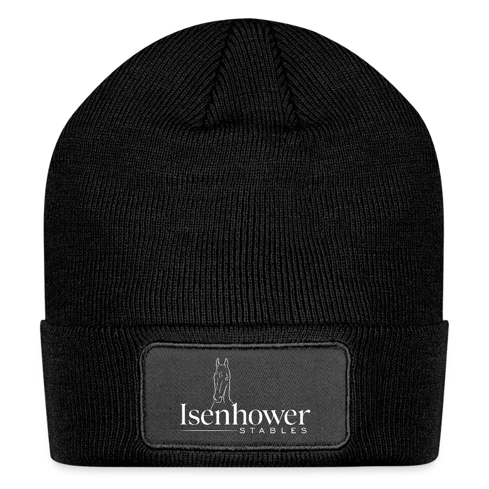 Logo Patch Beanie - black