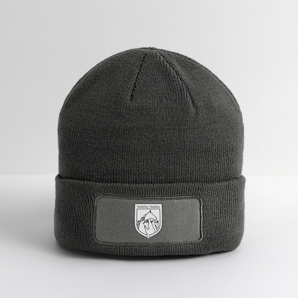 Logo Patch Beanie - charcoal grey