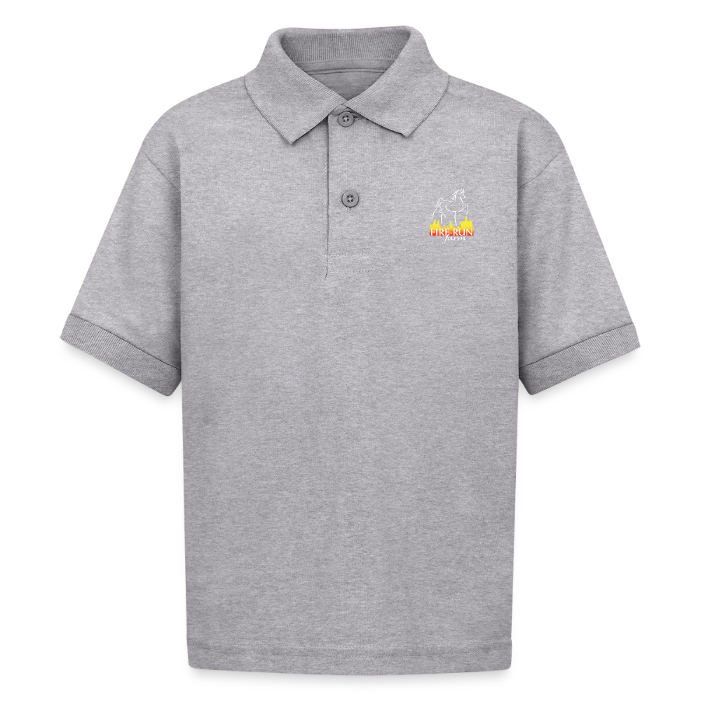 Gildan Kid's 50/50 Jersey Polo - heather gray