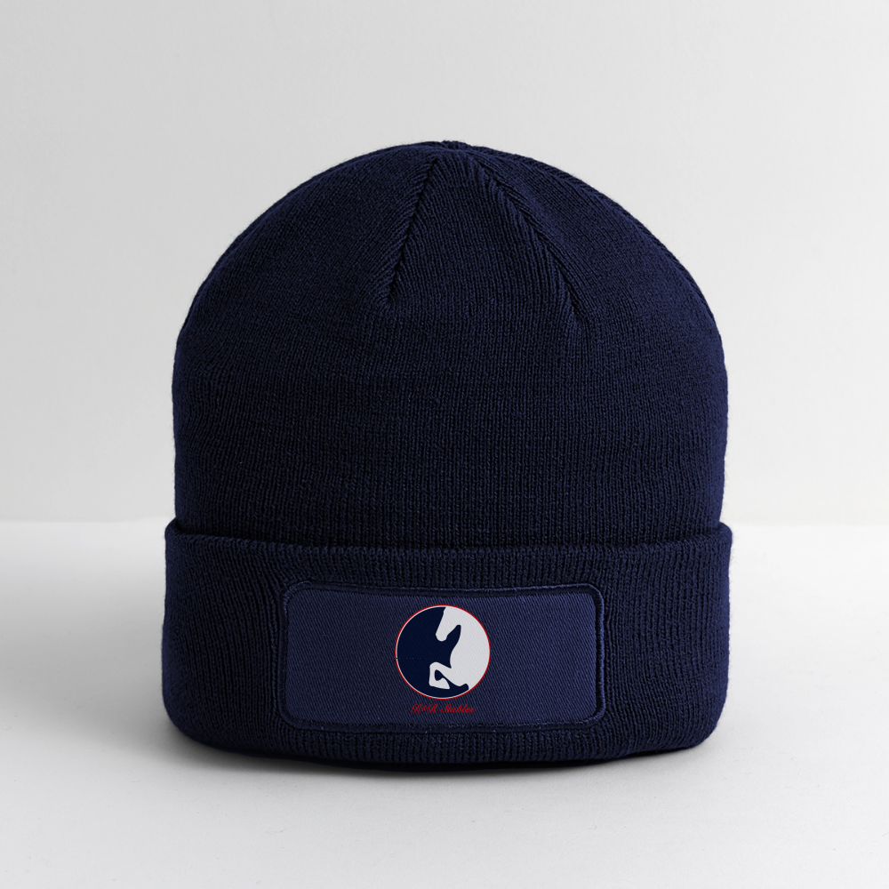 Logo Patch Beanie - navy