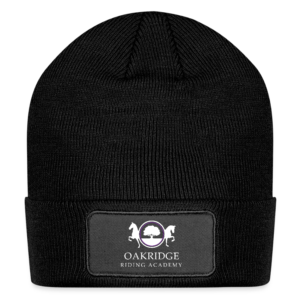 Logo Patch Beanie - black