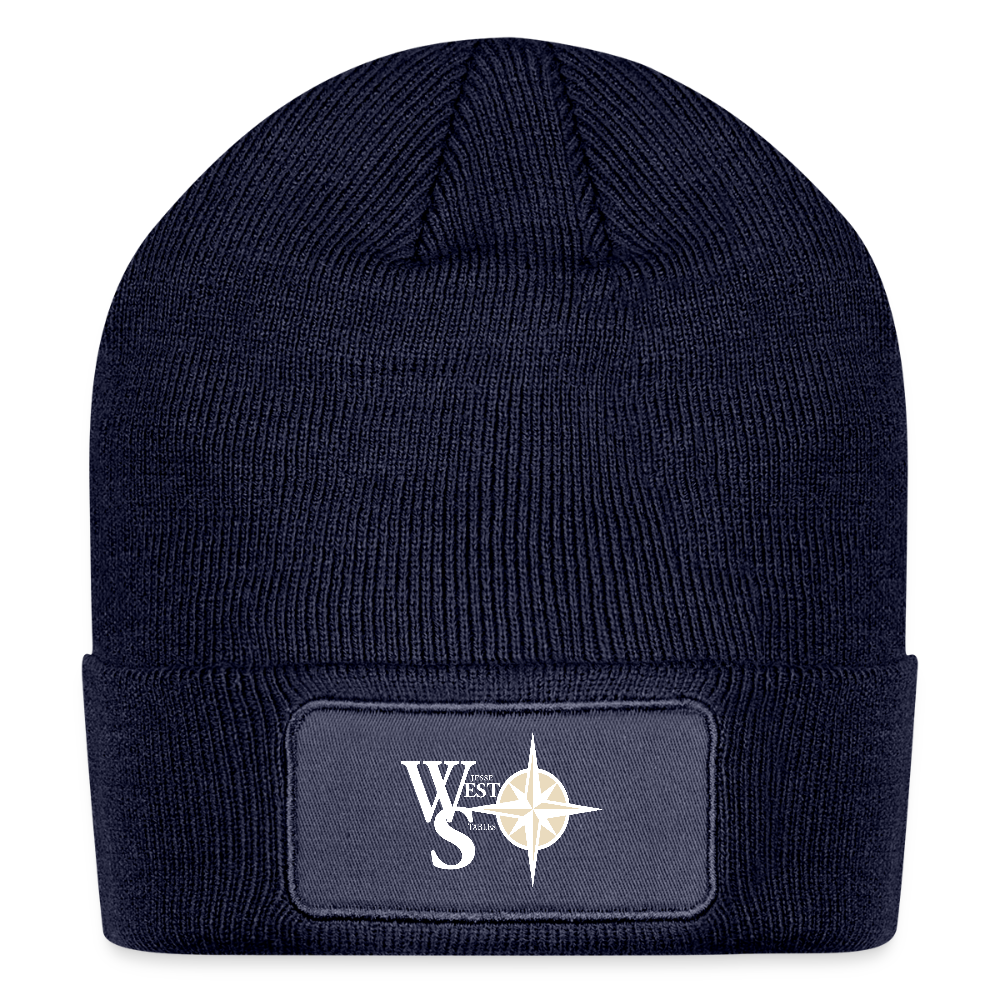 Logo Patch Beanie - navy