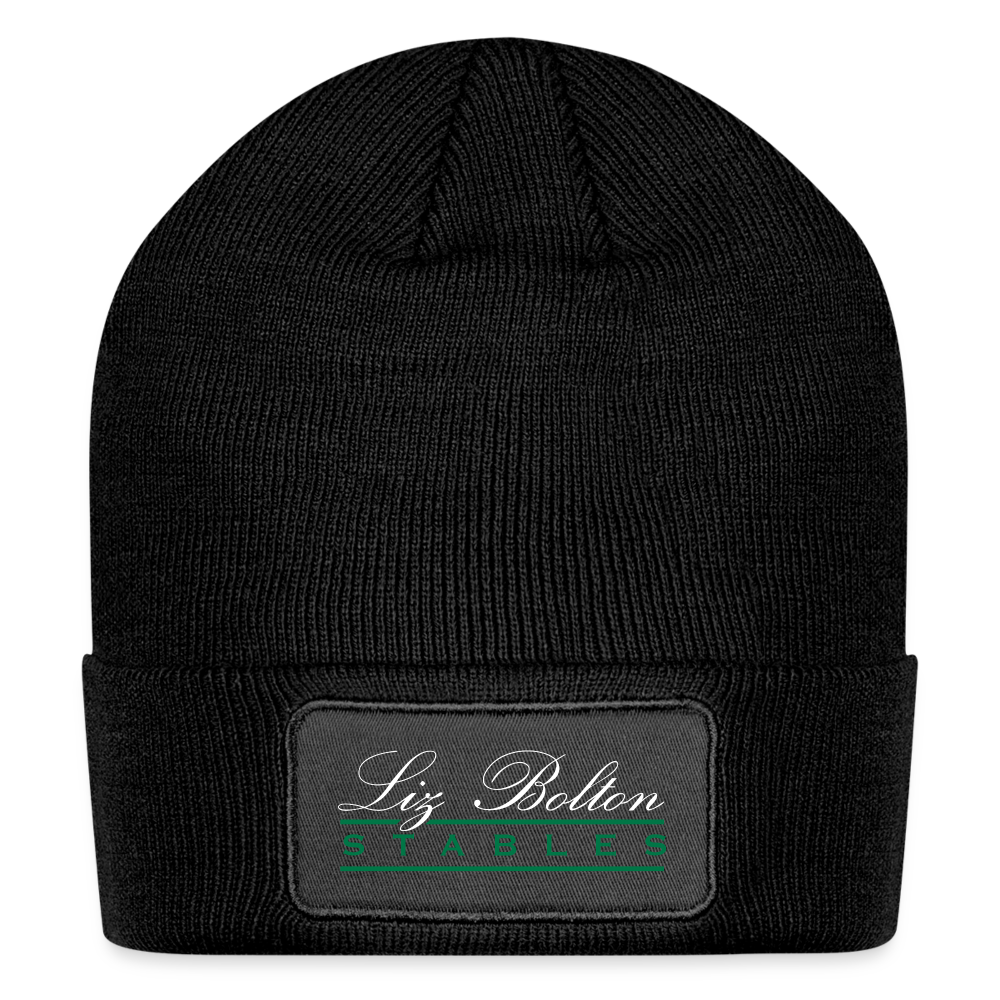 Logo Patch Beanie - black