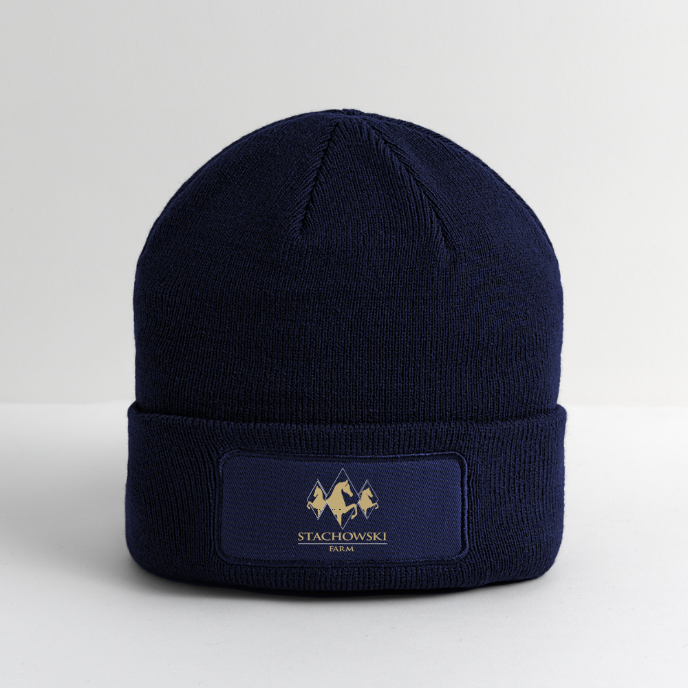 Logo Patch Beanie - navy