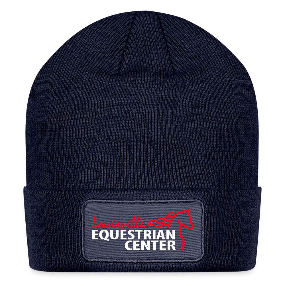 Logo Patch Beanie - navy