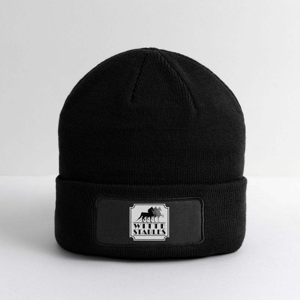 Logo Patch Beanie - black