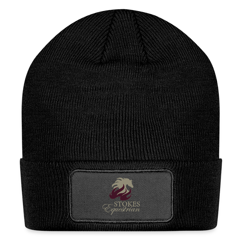 Logo Patch Beanie - black