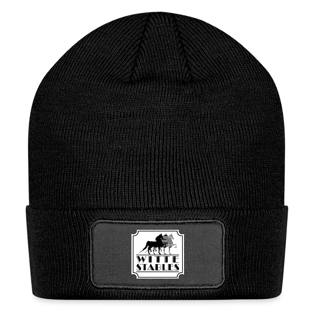 Logo Patch Beanie - black