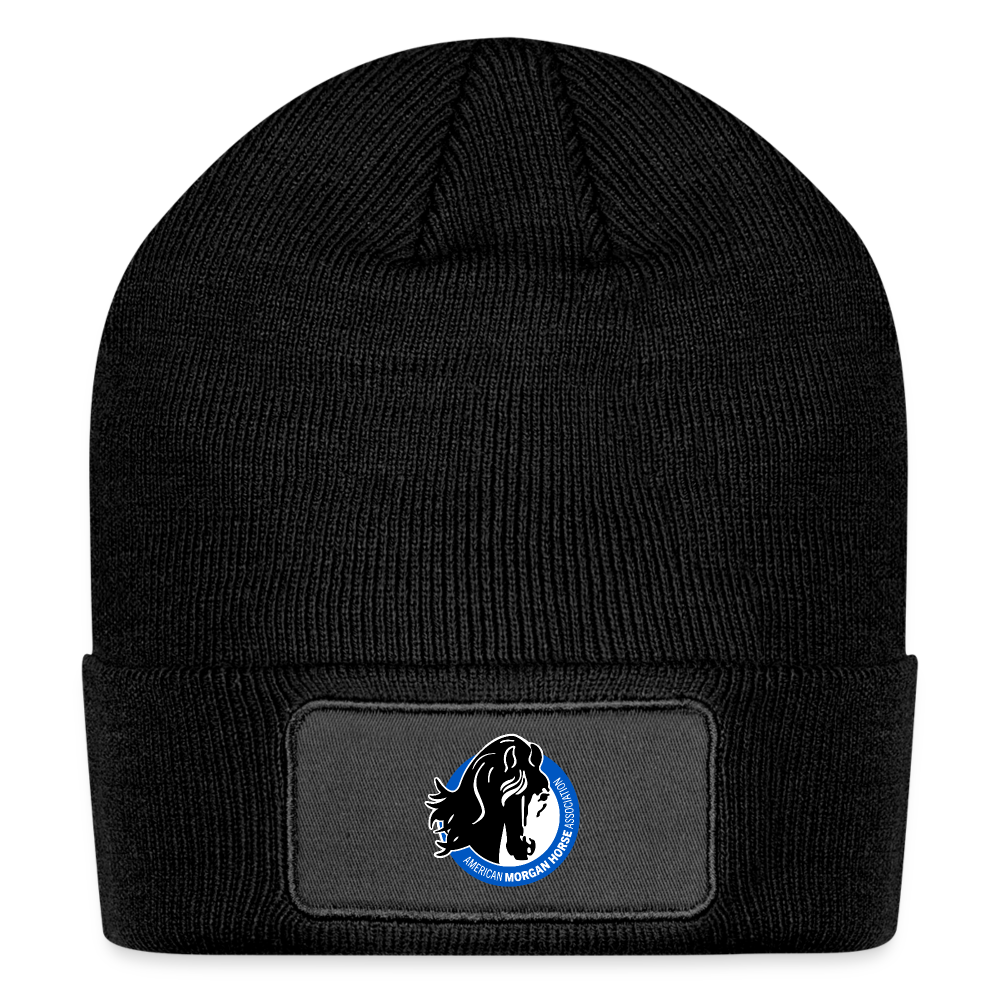 Logo Patch Beanie - black