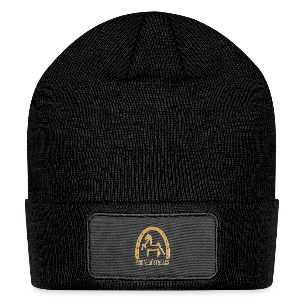 Logo Patch Beanie - black