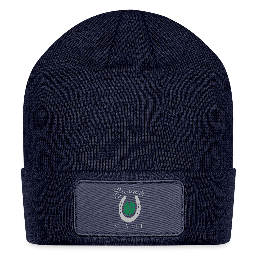 Logo Patch Beanie - navy