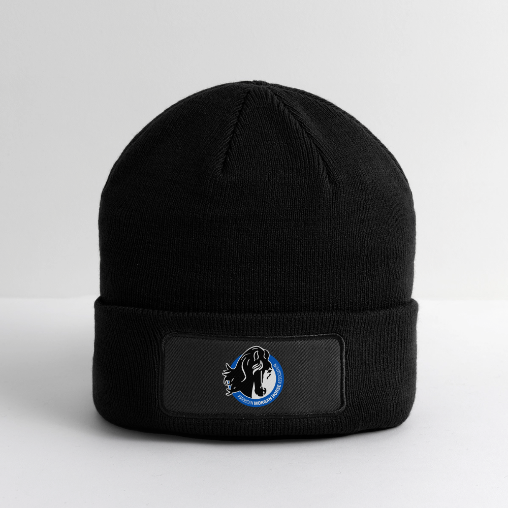 Logo Patch Beanie - black