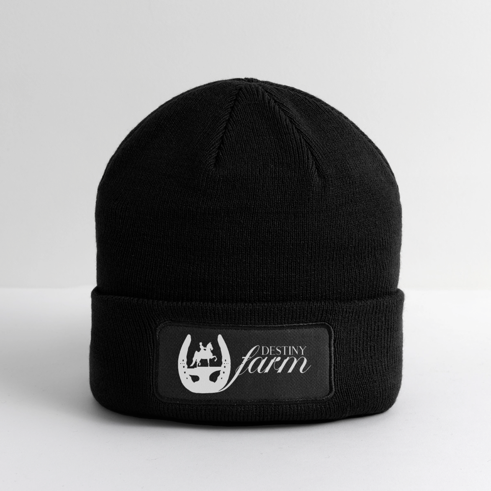 Logo Patch Beanie - black