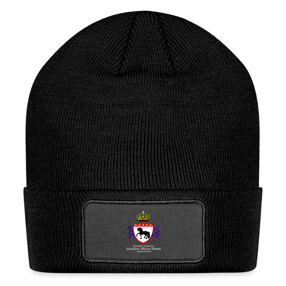 Logo Patch Beanie - black