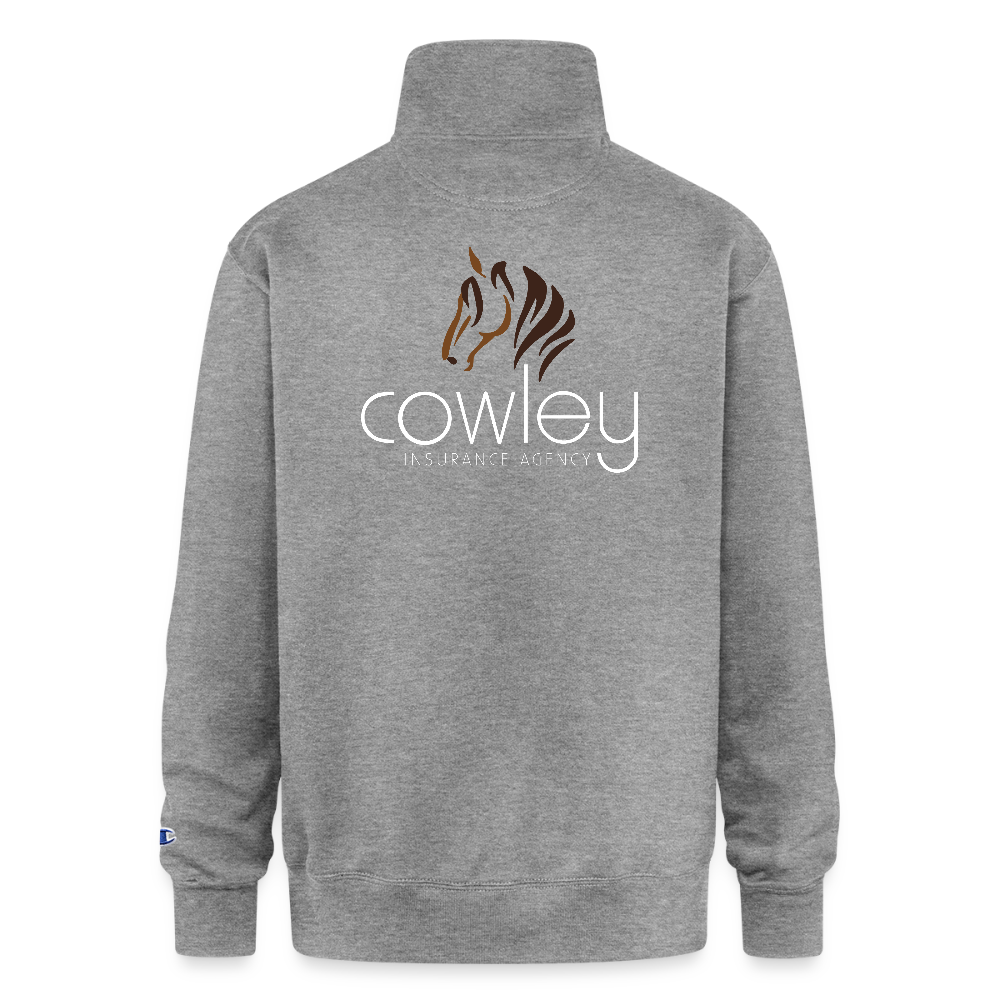 Champion Unisex Quarter Zip Sweatshirt - heather gray
