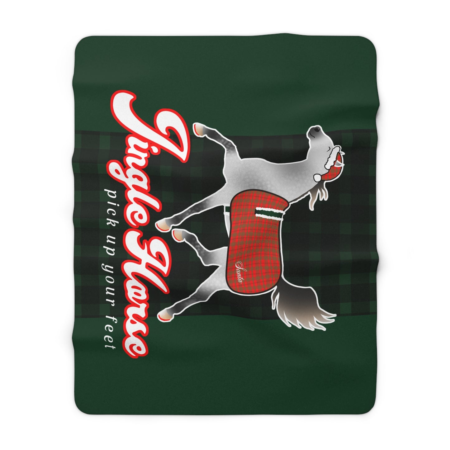 Sport Jingle Horse - Queen Size Sherpa Fleece Blanket