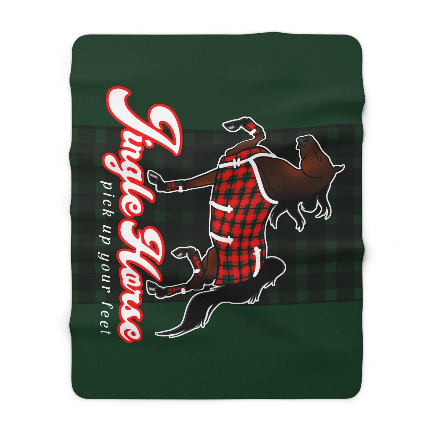 Morgan Jingle Horse - Queen Size Sherpa Fleece Blanket