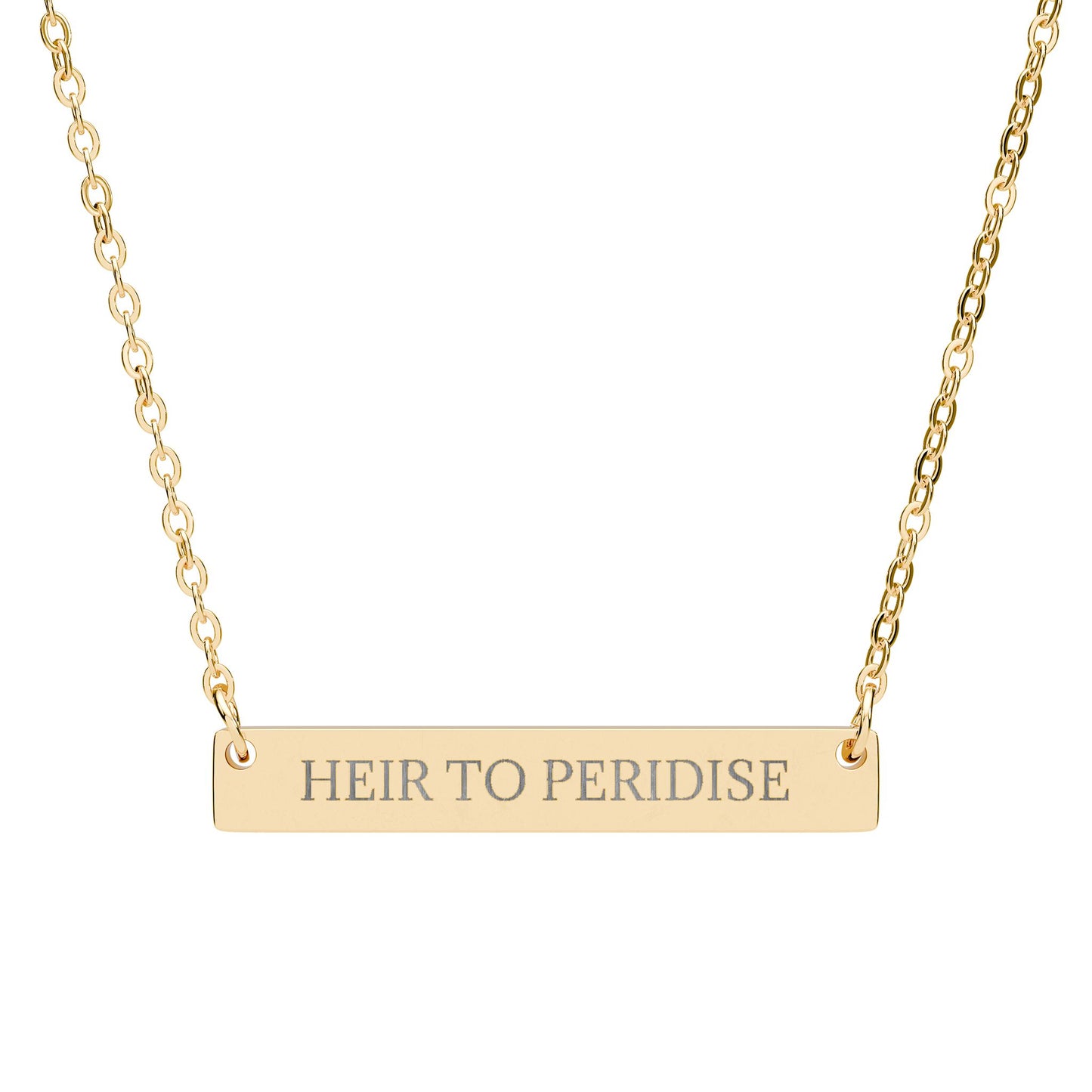 HEIR TO PERIDISE - THE NAMEPLATE NECKLACE