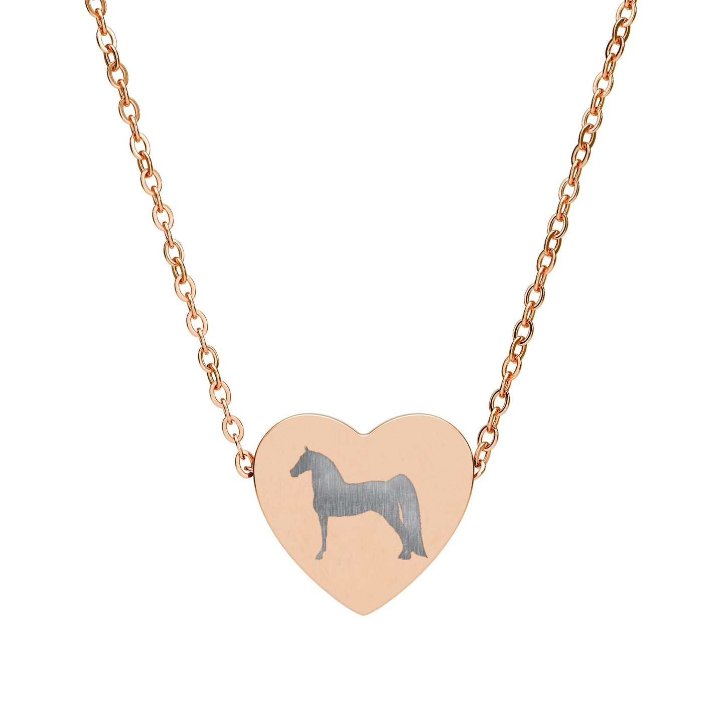 Engraved Morgan Heart Necklace
