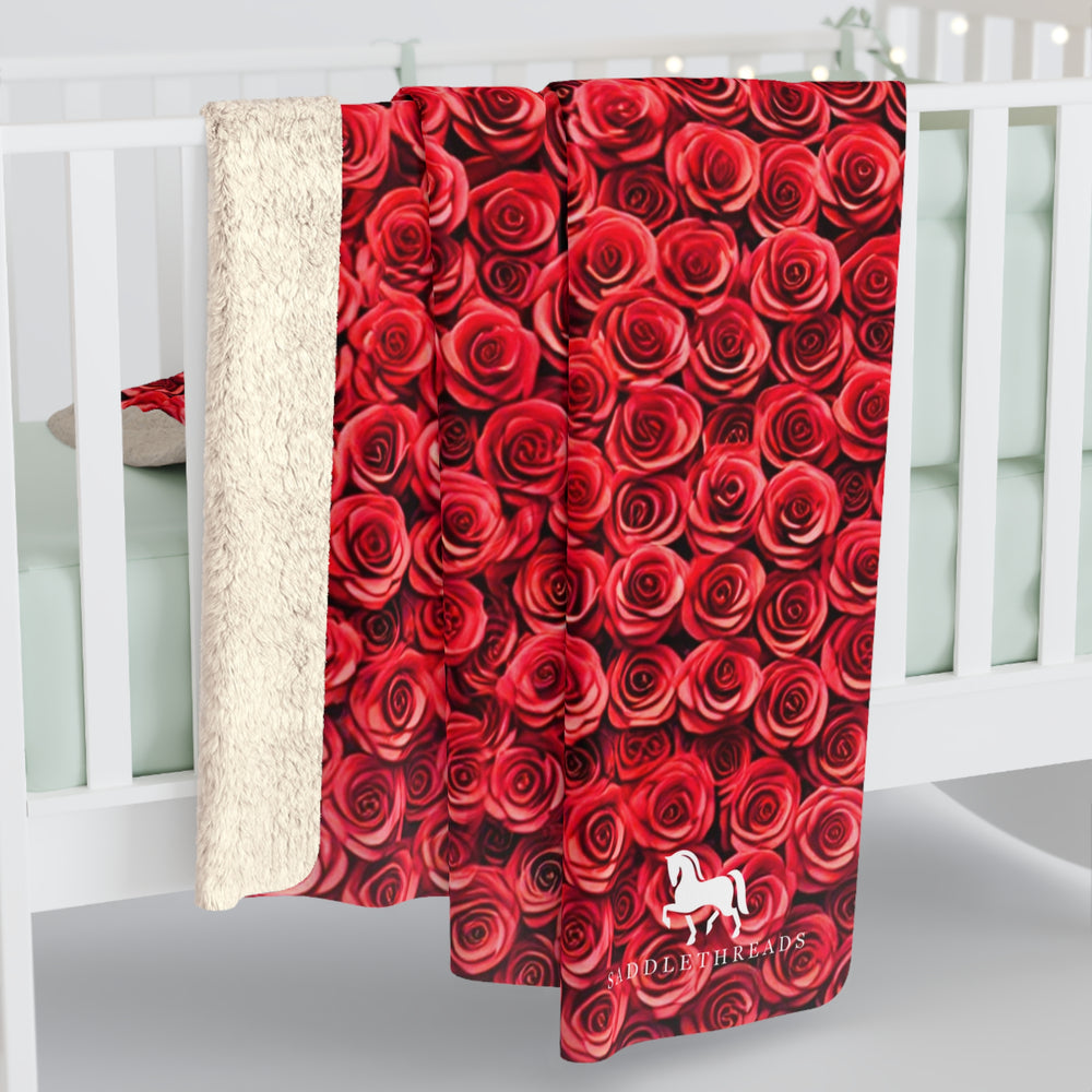 
                  
                    Red "Blanket of Roses" - Sherpa Fleece
                  
                