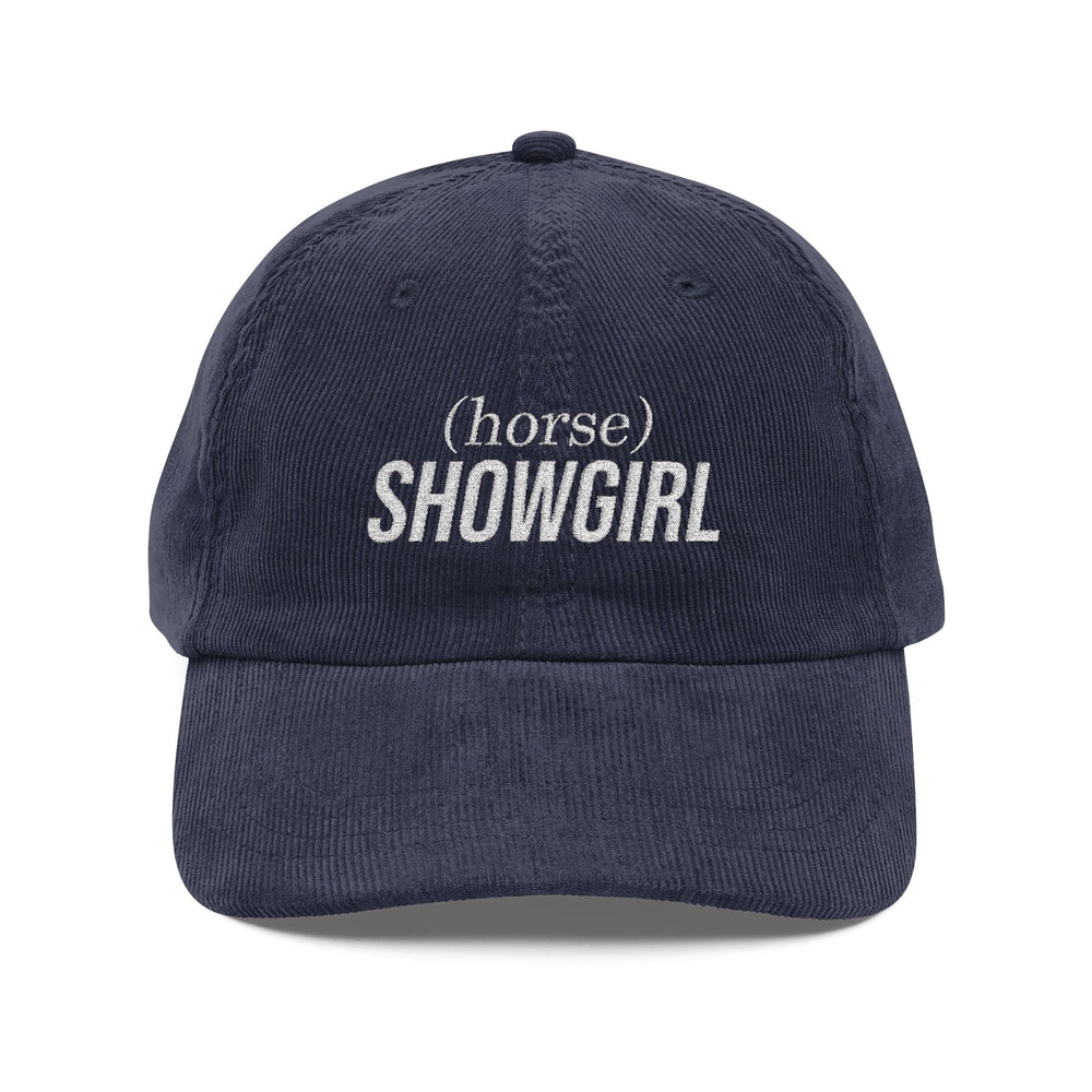 
                  
                    Embroidered Corduroy Hat - (horse) SHOWGIRL
                  
                