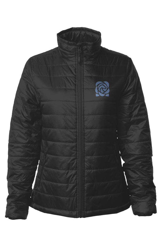 Embroidered Womens Puffer Jacket