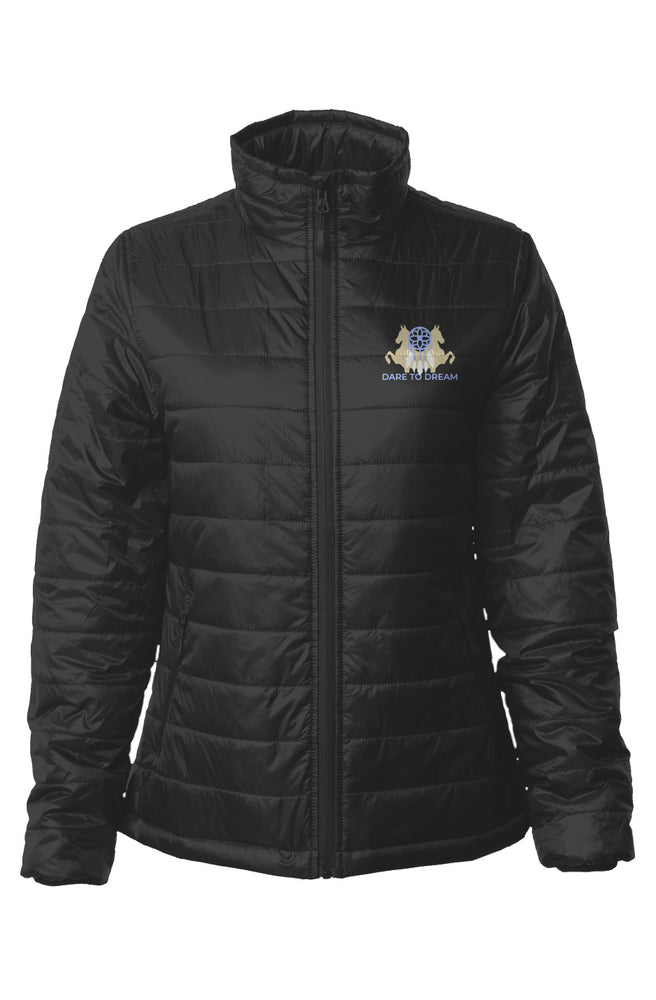 Embroidered Womens Puffer Jacket
