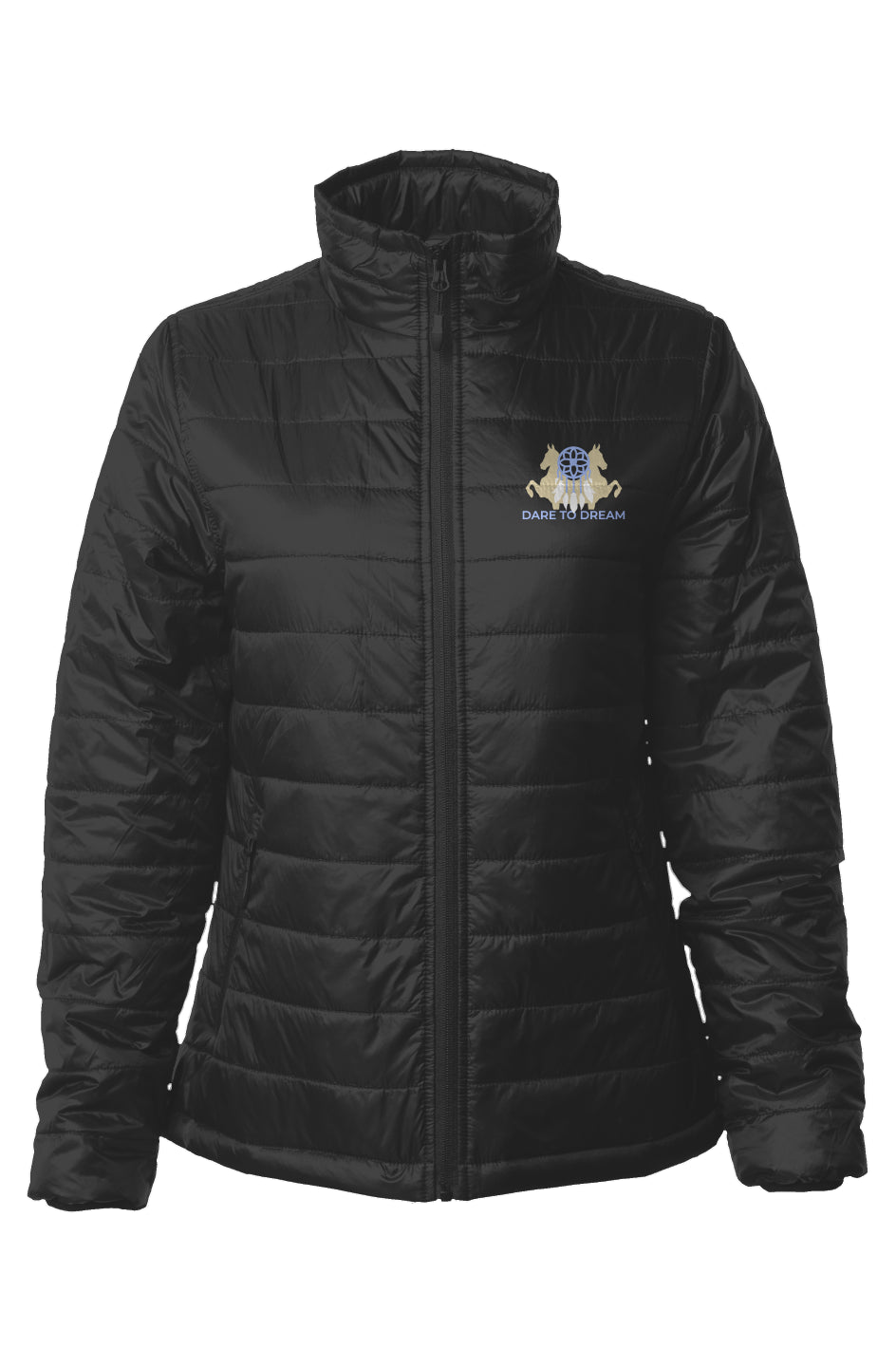 Embroidered Womens Puffer Jacket