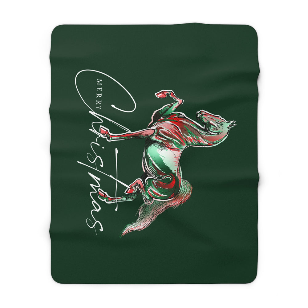 Merry Christmas - Queen Size Sherpa Fleece Blanket