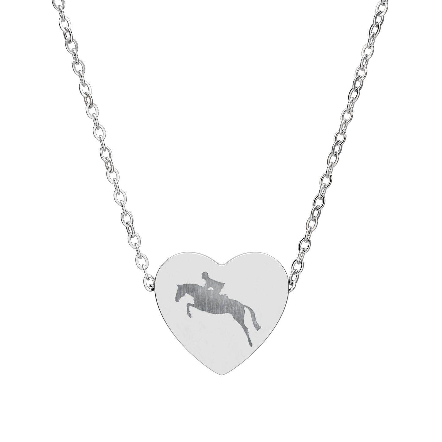 Engraved Jumper Heart Necklace