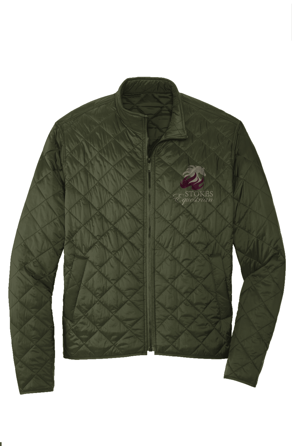 Luxury Quilted Jacket - Embroidered Logo (with metallic gold!) 