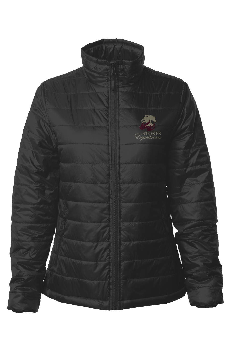 Embroidered Womens Puffer Jacket (with metallic gold!) 
