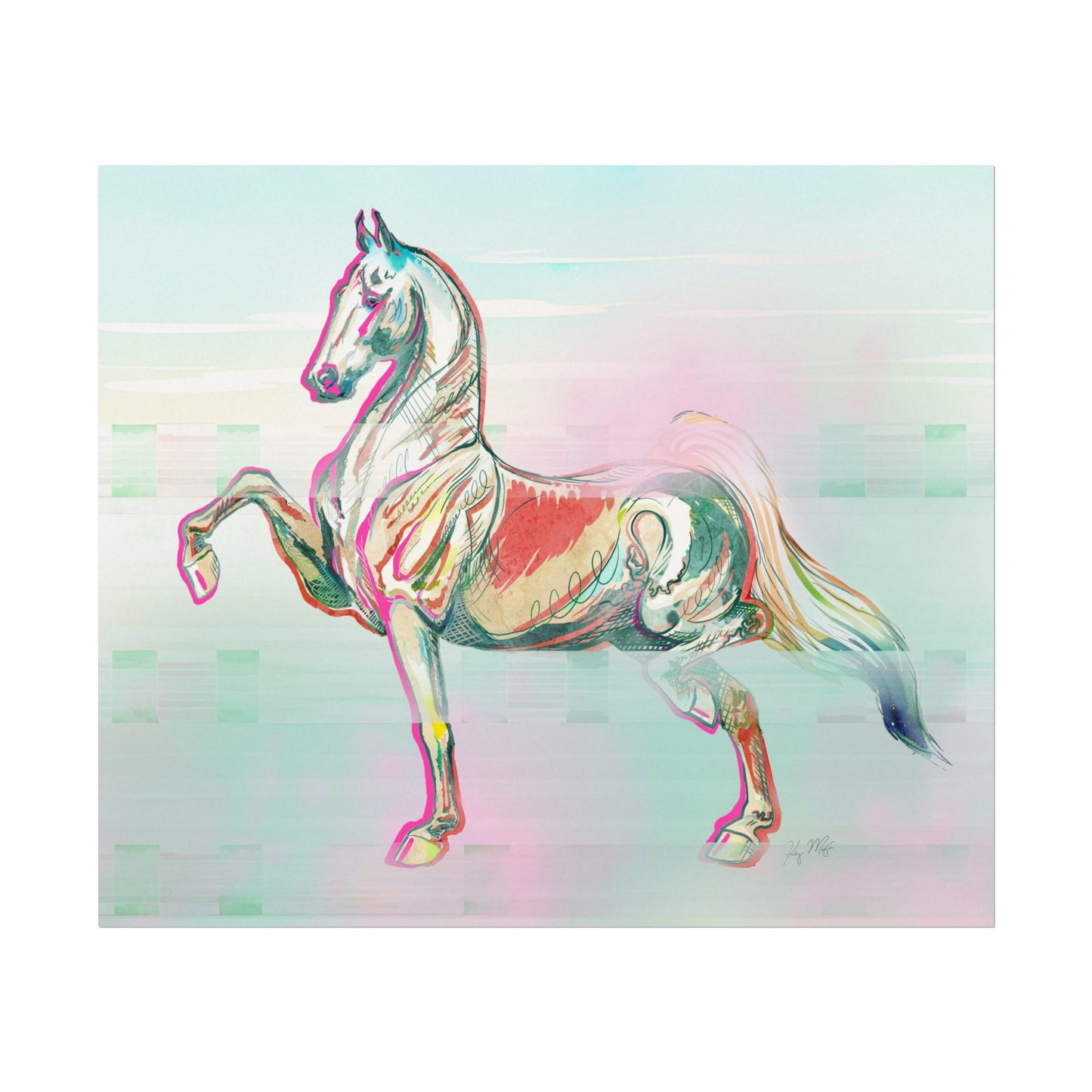 Mojo #1 - Lexington - 20" x 17" Textured Watercolor Matte Print
