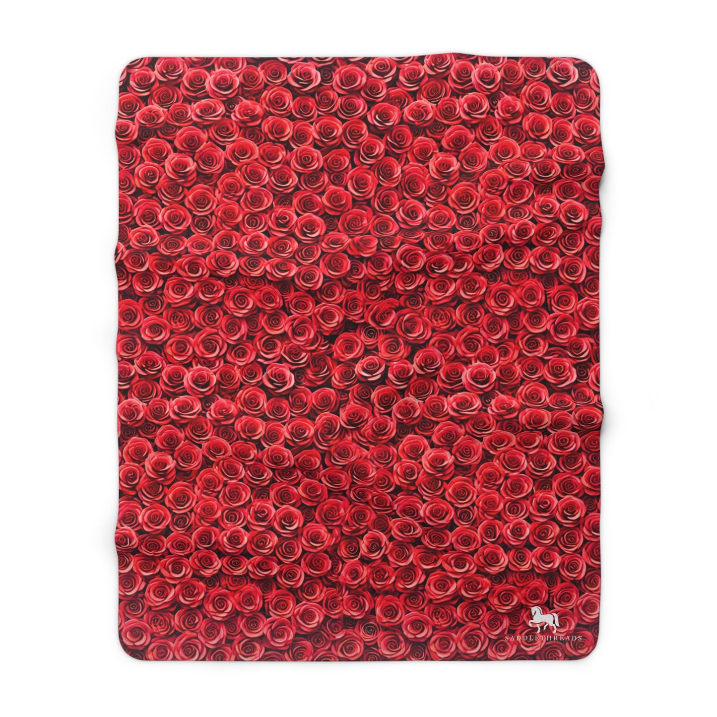 Red "Blanket of Roses" - Sherpa Fleece