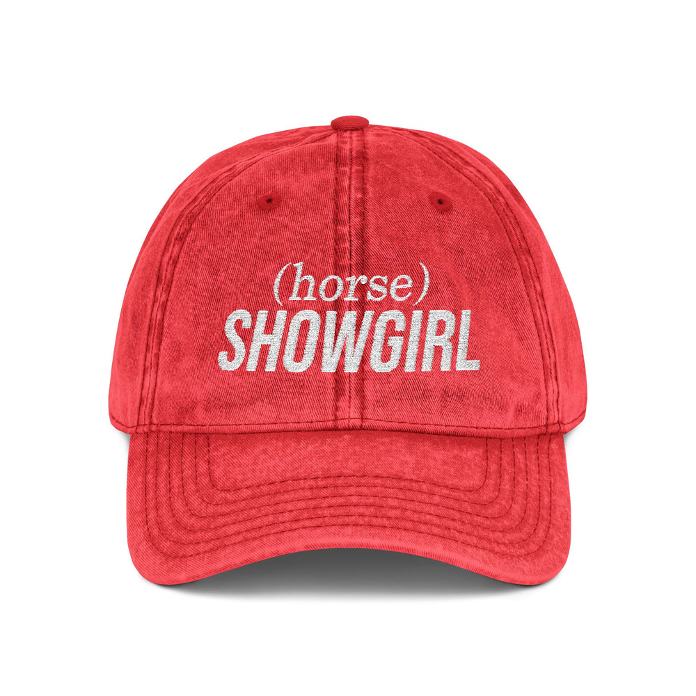 Vintage Embroidered Hat - (horse) SHOWGIRL