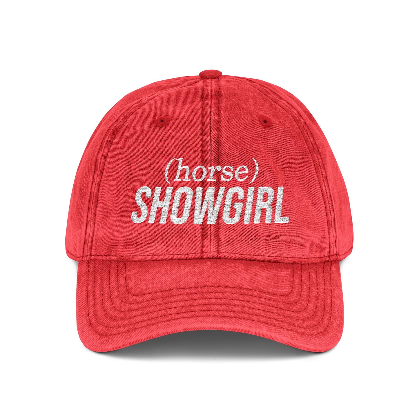 Vintage Embroidered Hat - (horse) SHOWGIRL