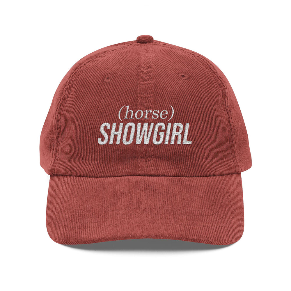 Embroidered Corduroy Hat - (horse) SHOWGIRL