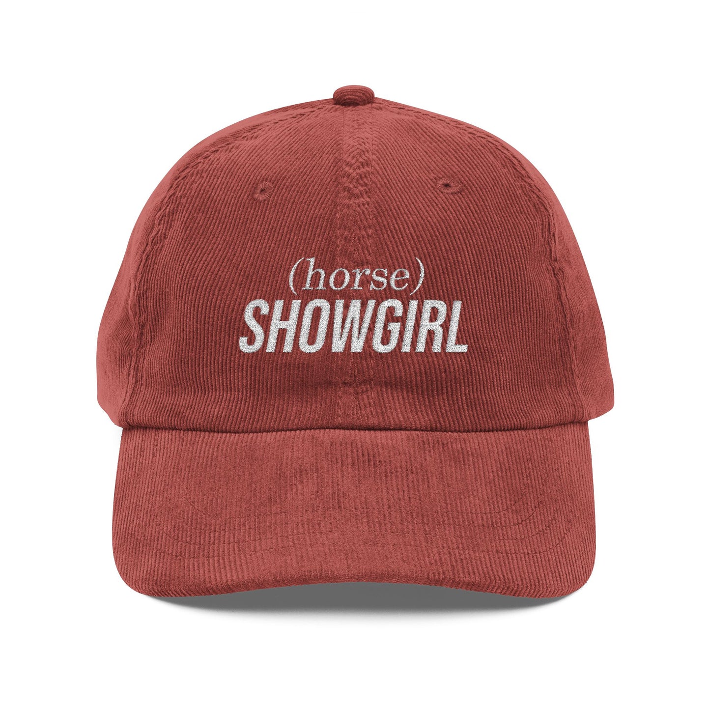 Embroidered Corduroy Hat - (horse) SHOWGIRL