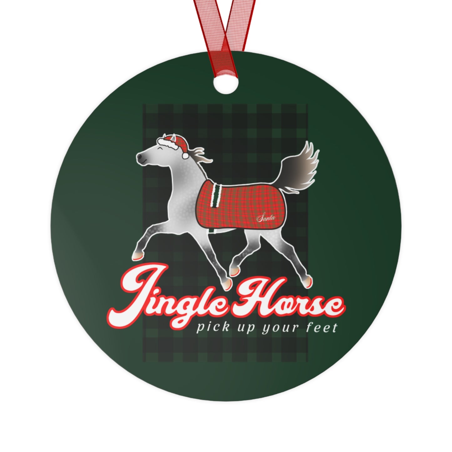 Sport Jingle Horse Metal Ornament