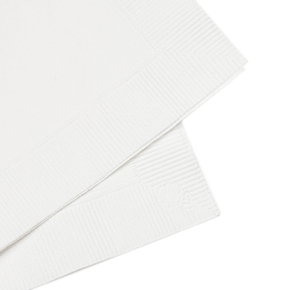 
                  
                    Premium White Coined Napkins - 4.8" or 6.5"
                  
                