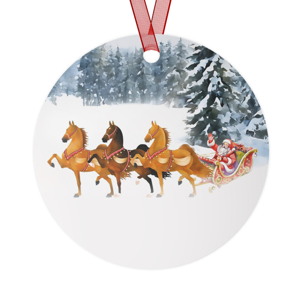 WGC Sleigh Metal Ornament