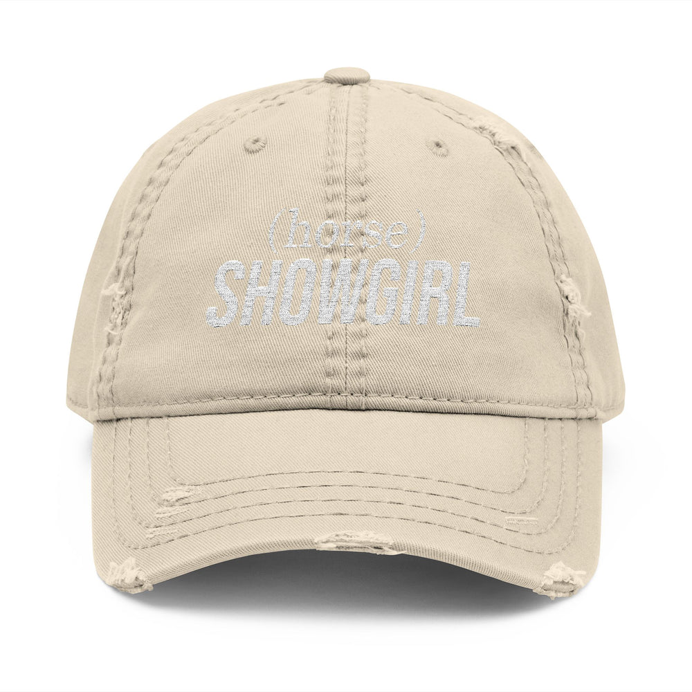 
                  
                    Embroidered Distressed Hat - (horse) SHOWGIRL
                  
                