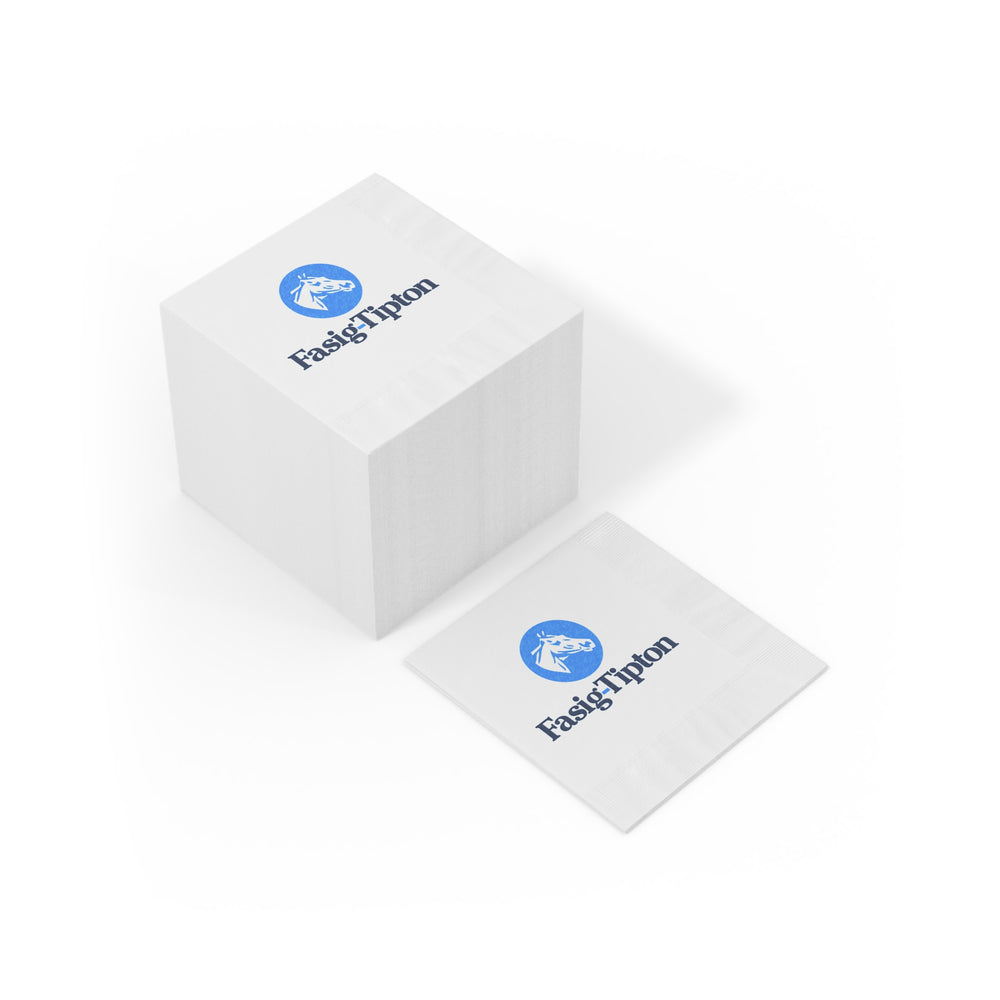 
                  
                    Premium White Coined Napkins - 4.8" or 6.5"
                  
                