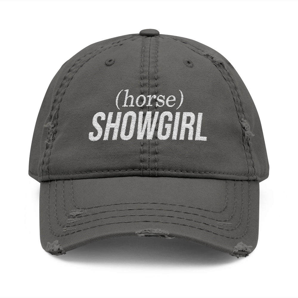 Embroidered Distressed Hat - (horse) SHOWGIRL